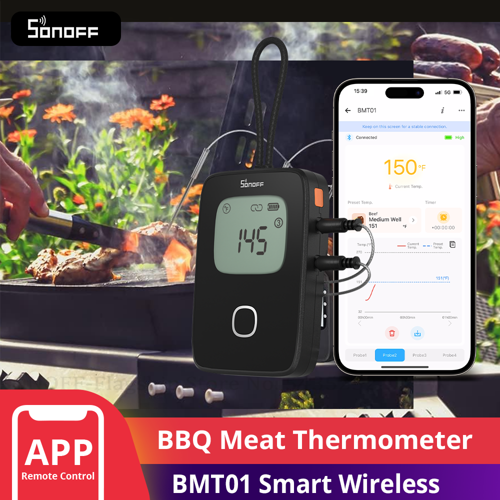 Sonoff Basic Switch - SONOFF BMT01 BBQ Meat Thermometer Wireless