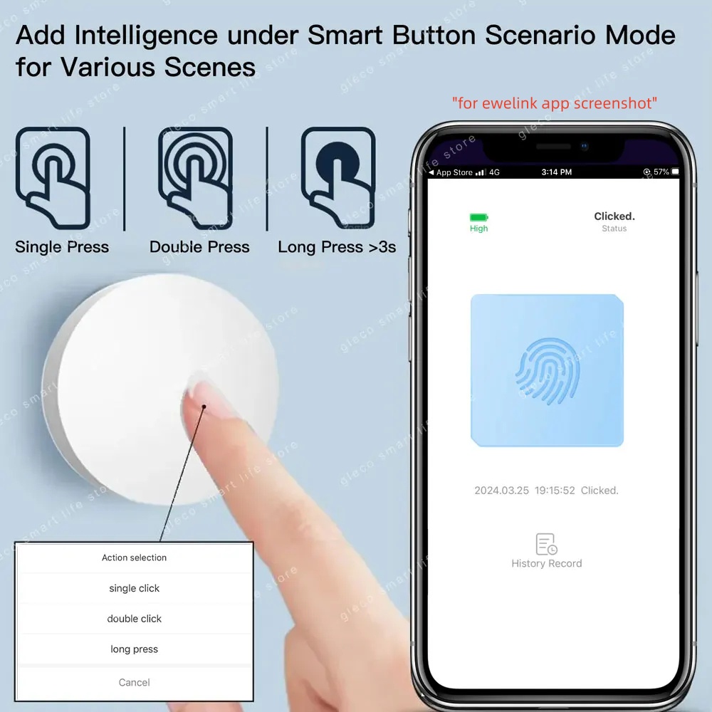 New Zigbee Button Scene Switch - Home Automation Technology ulasan dan harga