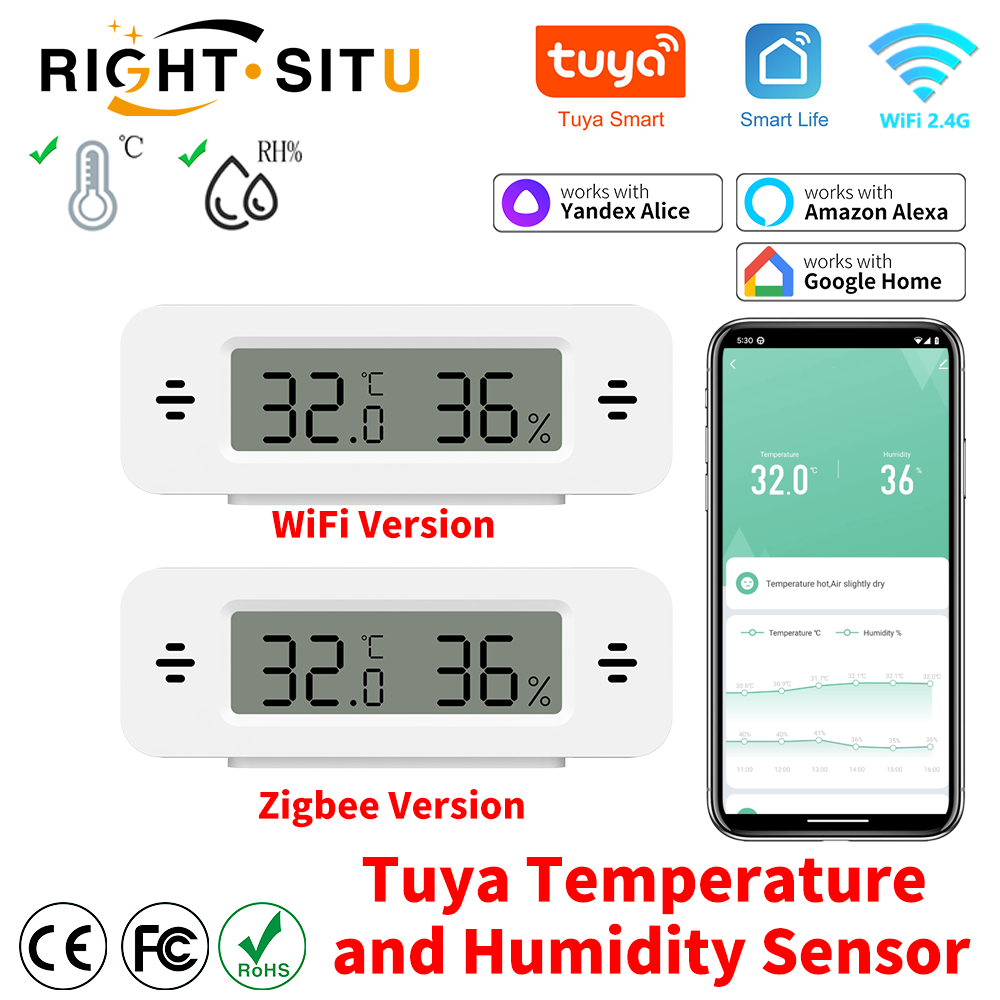 Tuya WiFi Zigbee Mini Temperat - Home Automation Technology ulasan dan harga
