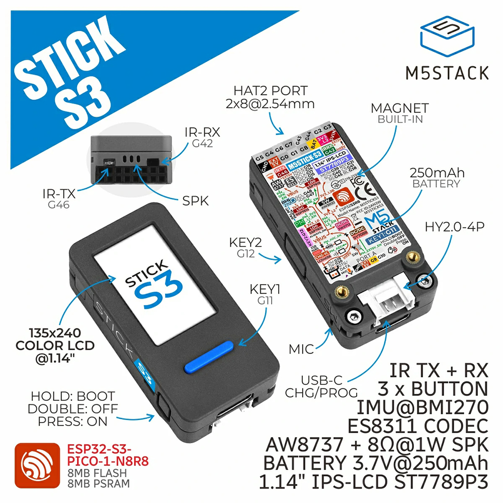 M5Stack M5StickS3 ESP32-S3 IoT - Smart Home Automation Diy ulasan dan harga