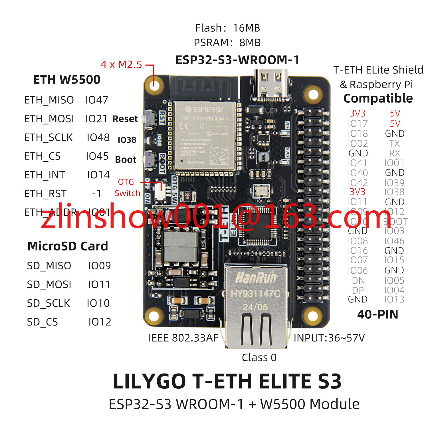 T-ETH-ELite ESP32-S3 Ethernet  - Ethernet Module W5500 ulasan dan harga