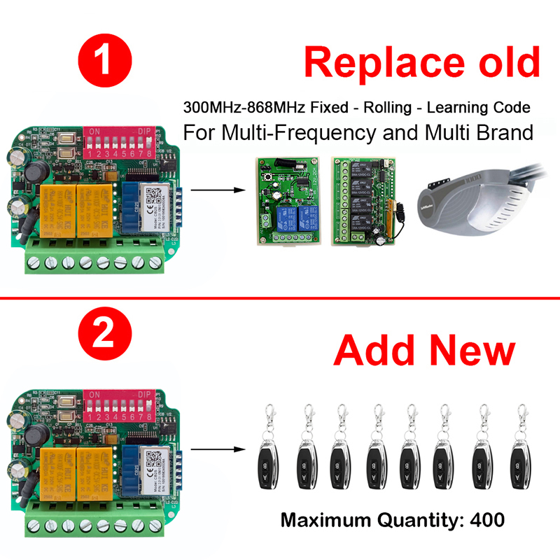 Universal Tuya WiFi Switch Gar - 433Mhz Receiver Module ulasan dan harga