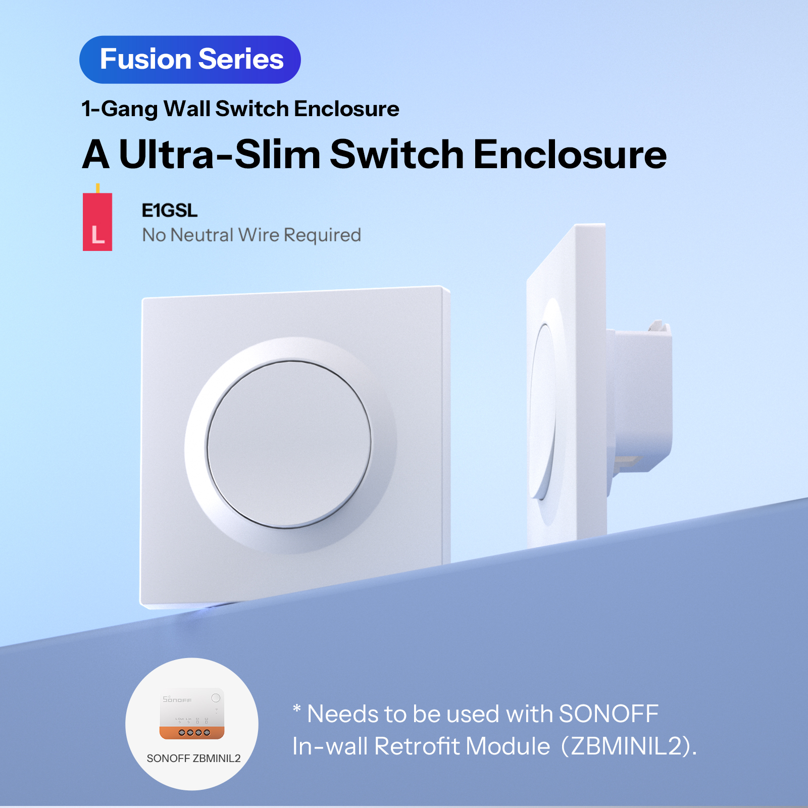 SONOFF E1GSL Wall Switch Enclo - Sonoff Basic Switch ulasan dan harga