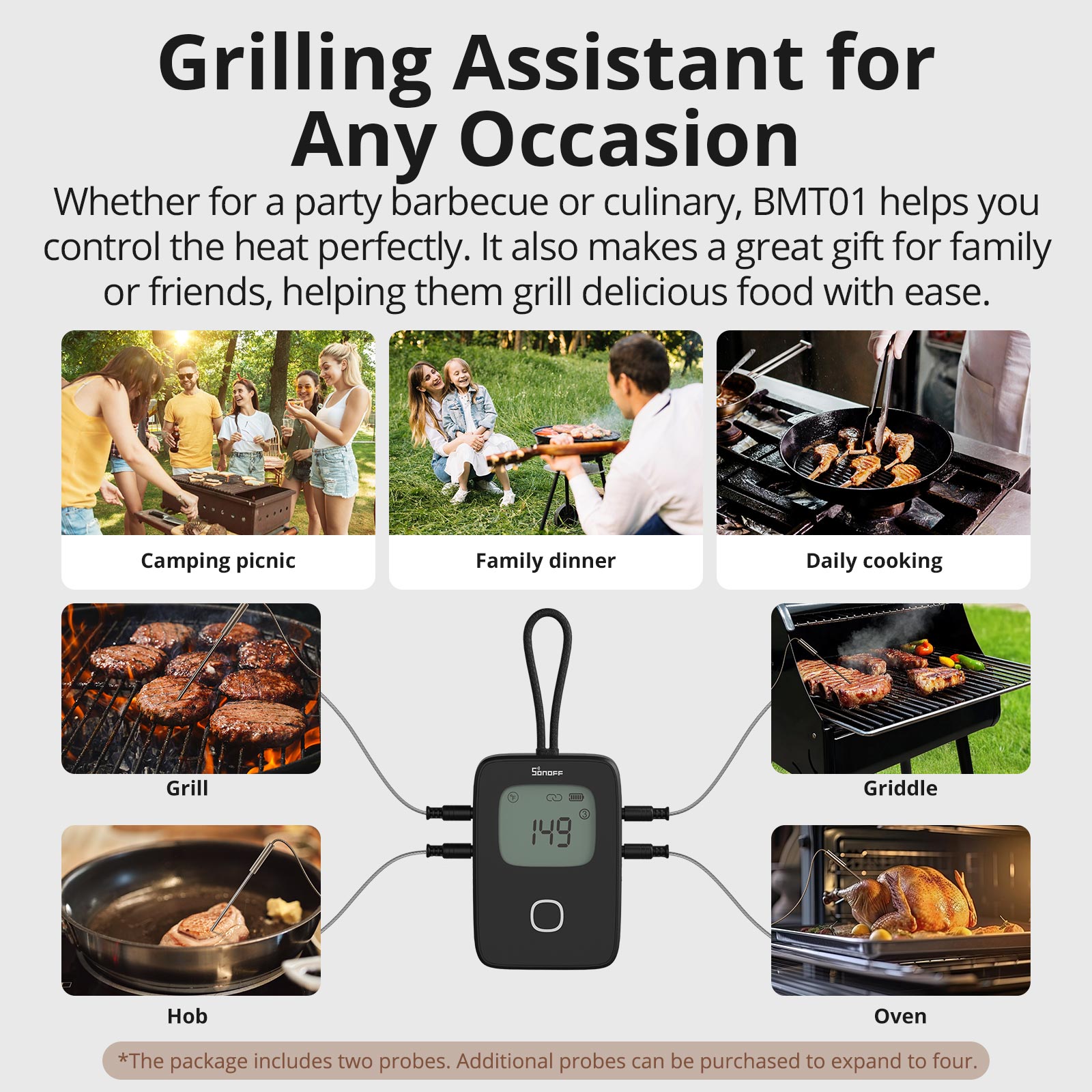 SONOFF BMT01 BBQ Meat Thermome - Sonoff Basic Switch ulasan dan harga