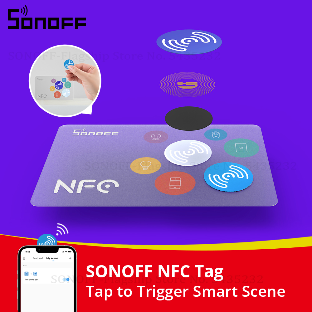 SONOFF NFC Tag Ntag215 Sticker - Sonoff Basic Switch ulasan dan harga