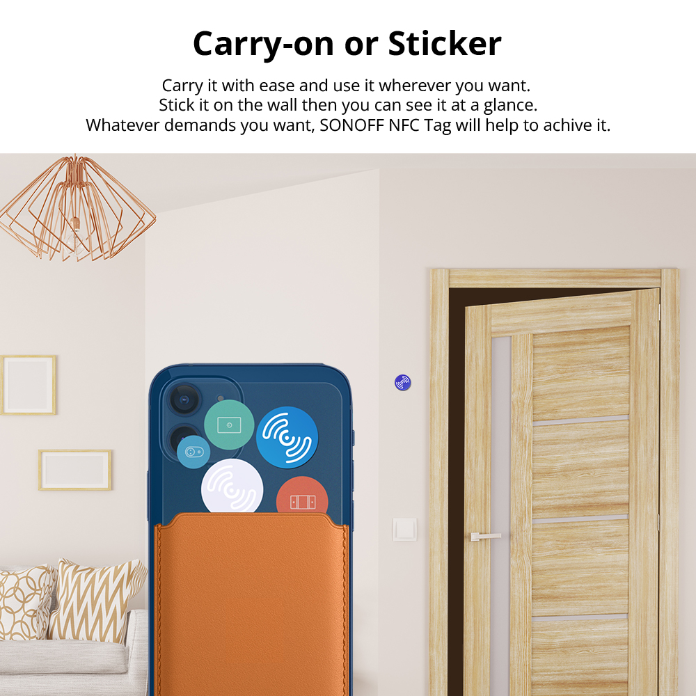 SONOFF NFC Tag Ntag215 Sticker - Sonoff Basic Switch ulasan dan harga