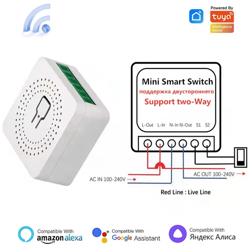 Tuya Mini 16A WiFi Switch Smar - Home Automation Ideas ulasan dan harga